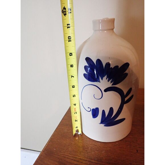 all Pottery Jug Cobalt Blue Accent Pottery Vase Ceramic Home Decor Cottage - Picture 7 of 8